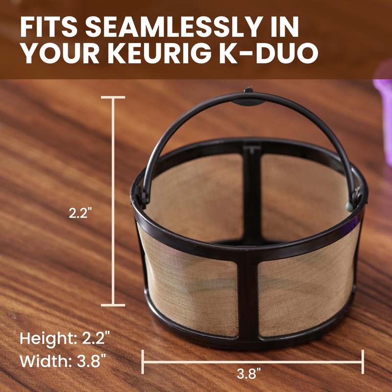 Reusable Keurig Mesh Coffee Filter Basket for K Duo, K-Duo