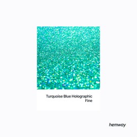 Hemway Glitter Grout Additive add Sparkle to Mosaic Tiles, Bathrooms, Wet Rooms, Kitchens, Tiled Based Rooms and Cement Based Grouts 100g / 3.5oz - Turquoise Blue Holographic