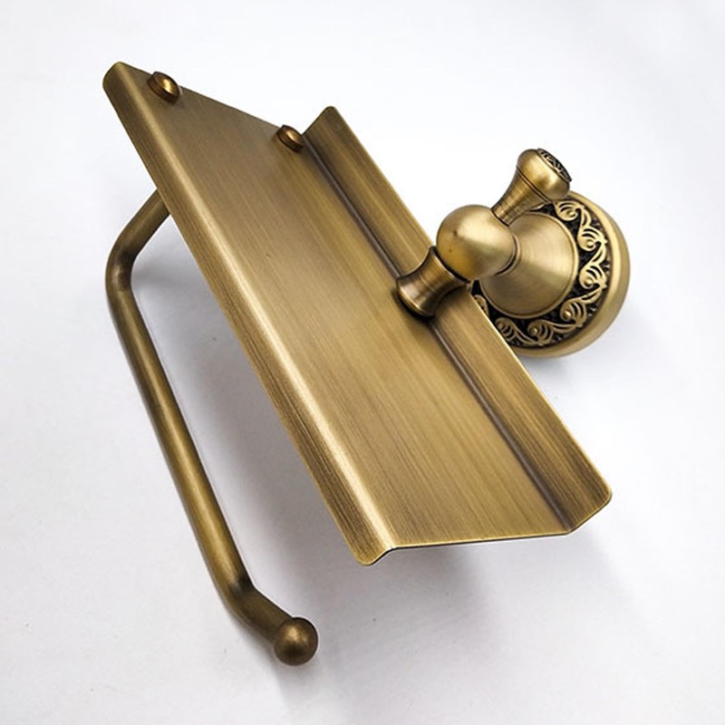 Toilet Paper Holder with Phone Shelf, Bathroom Toilet Paper Roll