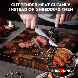 Steak Knife, 5 Inch Non-serrated Damascus Steak Knife, Razor Sharp Forged VG10 Blade, Full Tang Ergonomic Olive Wood Handle