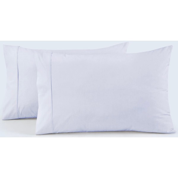 ShanDreamz 100% Cotton Percale Pillowcases, Breathable Pillow Covers, Airy Light