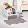 Henkelion Stainless Steel Cat Litter Box with Lid, 20" L