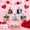 JULBEAR 80Pcs Valentine Wood Clips Conversation Heart Photo Clips