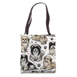Beautiful Löwchen Dogs Pattern Cute Petit Chien Lion Tote Bag