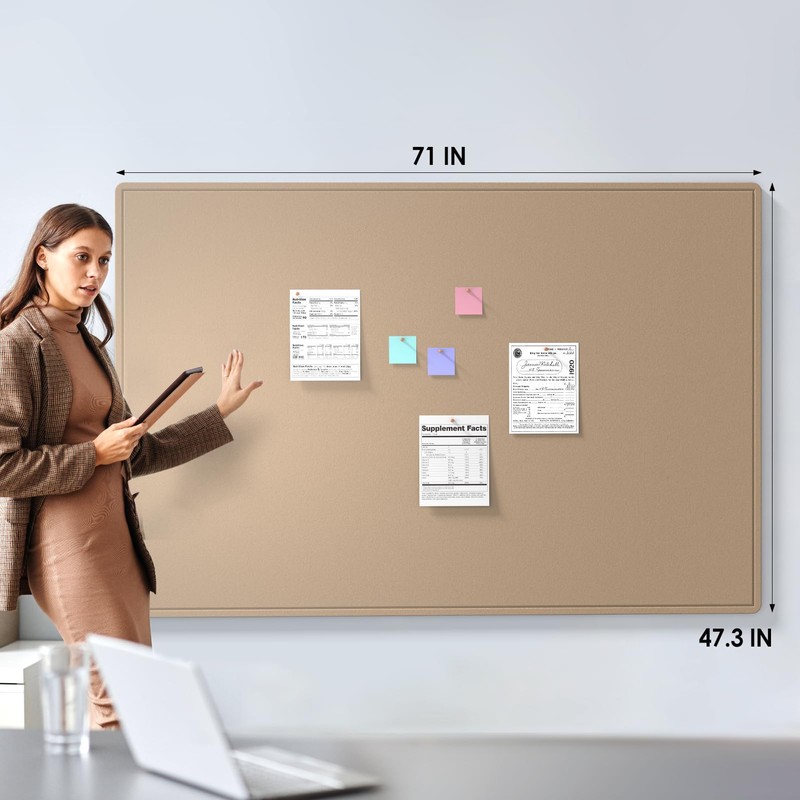 MaxGear Extra Large Bulletin Board 72" x 48", Foldable Felt