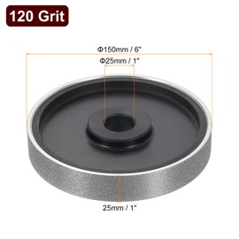 HARFINGTON Diamond Lapidary Jewelry Grinding Wheel 6" 120 Grit Diamond Grinding Wheels with 1" Arbor Hole for Gem Marble Stone Jade Glass Ceramics Carbide