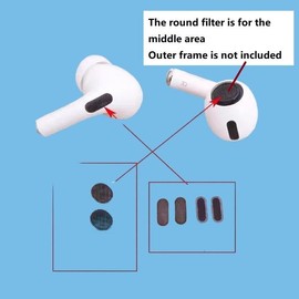 ZG0I7 - Filtro de malla para auriculares Airpords Pro piezas de reparación de repuesto a prueba de polvo, 2 pares con pinzas de acero inoxidable antiestático