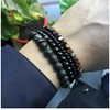 SZETOSY Lava Stone Bracelet 4 Pieces Lava Stone Beads Bracelet