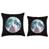 Full-Moon Howling Wolf Design Wolf Howling ICY Moon Forest Wildlife