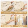 Space Saving Hanging Garment Bag with Self Compression Seal, Large