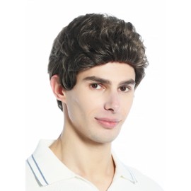 WIG ME UP - DW1333A-1 Wig Men Women unisex quiff short slightly waved dense medium brown brunette
