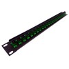 24 Port SC Fiber Patch Panel APC Singlemode (Green Couplers)