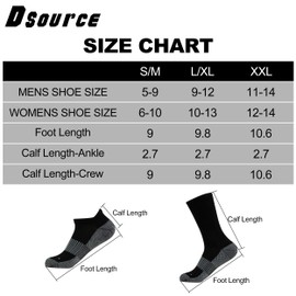 Dsource Tennis Socks, Mens Ankle Copper Cycling Basketball Running Socks Hiking Golf Mountain Climbing Cycling No Show Socks Athletic Socks 6 Pairs White XXL