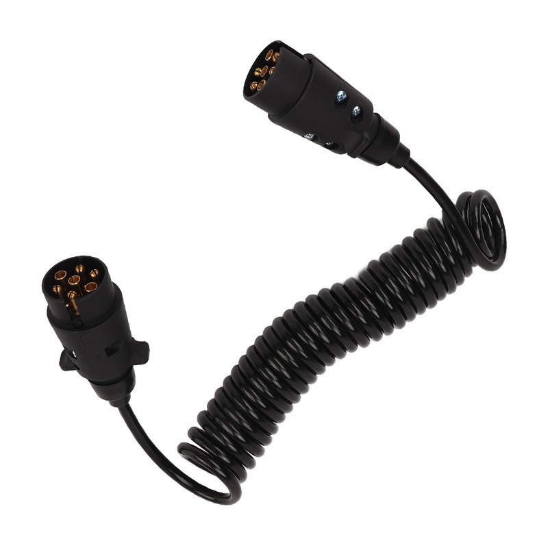 12.8ft Trailer 7 Core Coiled Cable Flexible Retracted Stable Connection