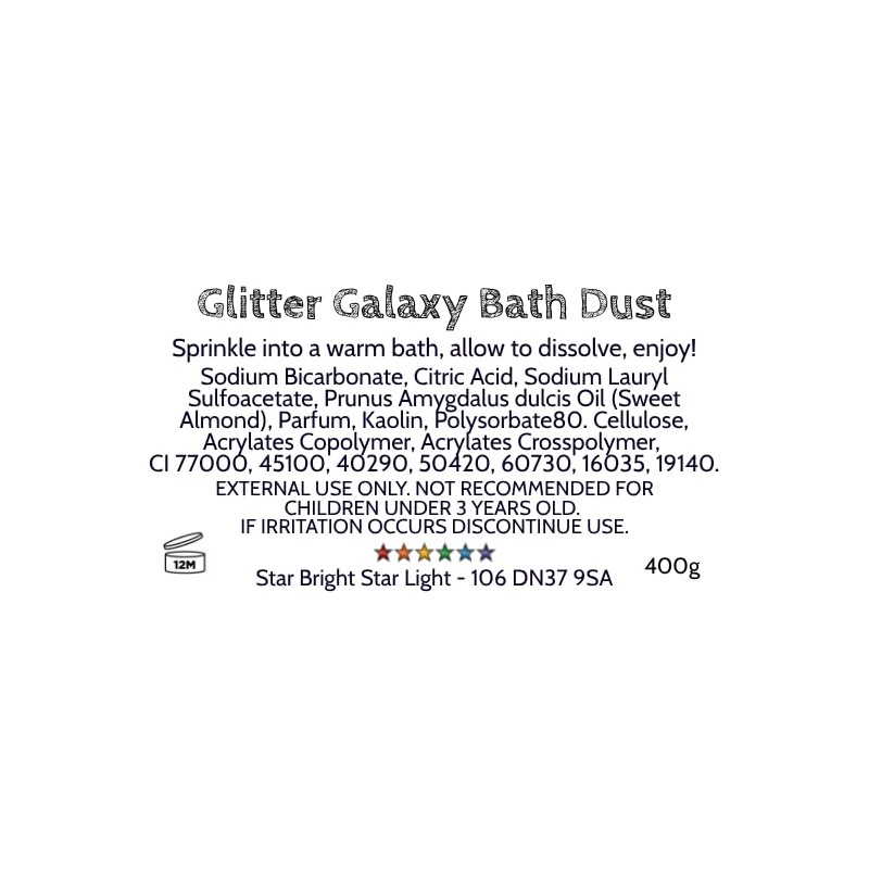 Glitter Galaxy Bath Dust (400g Jar)