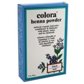 Colora Henna Powder Hair Color Black, 2 oz (Pack of 5)