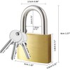 Faburo 2pcs Solid Brass Padlock with Key, Small Pad Lock