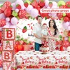 Lopeastar 16Ft Strawberry Baby Shower Decorations Balloons Boxes Kit, Berry