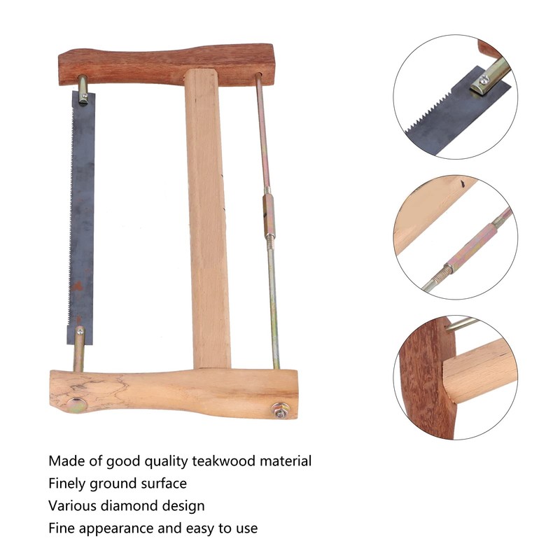 Wood Bow Saw Teakwood Handsaws,Frame Saw Carpentry Bow Saw Frame