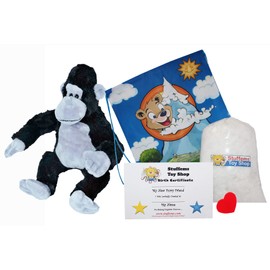 Make Your Own Stuffed Animal 16" "Silverback The Gorilla - No Sew - Kit with Cute Backpack!