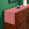 Buxiuer Red and White Striped Table Runner Circus Carnival Theme
