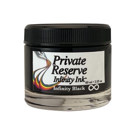 Private Reserve Ink® Infinity - 60 ml Ink Bottle for Fountain Pen (Infinity Black) ECO Formula (PR17051), Black
