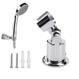 Full Metal Shower Head Holder, 180 Degree Shower Head Holders, Adjustable Shower Holder for Shower Head, Shower Holder, Hand Shower Holder with Screw