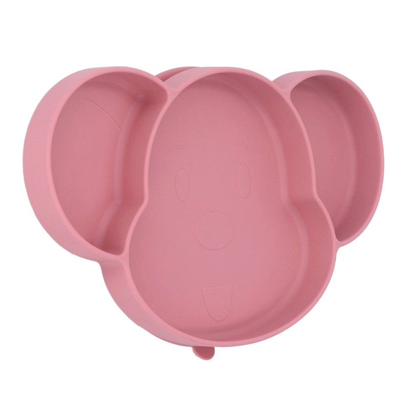 Baby Suction Plate Silicone Thick Edge Skid Resistance Cute Bear