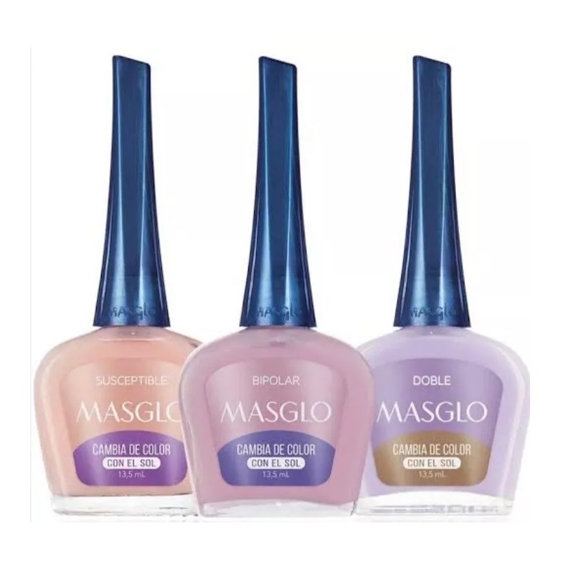 Masglo Esmaltes Masglo Kit De 3. Cambian De Color Con