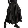 ellazhu Women's Oversized Irregular Drop Crotch Harem Hakama Pleated Drawstring