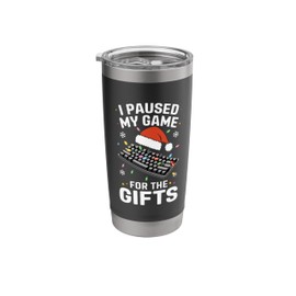 Funny Gamer Christmas Life, Festive Keyboard Gaming Humor Stainless Steel Insulated Tumbler