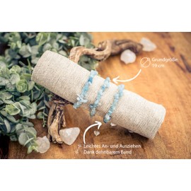 Lebensquelle Plus Aquamarine Chip Bracelet | High Quality Gemstone Bracelet, Crystal