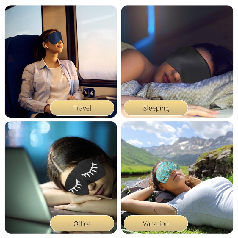 ZIMASILK 2 Pack 100% Natural Silk Sleep Mask, Adjustable Super-Smooth