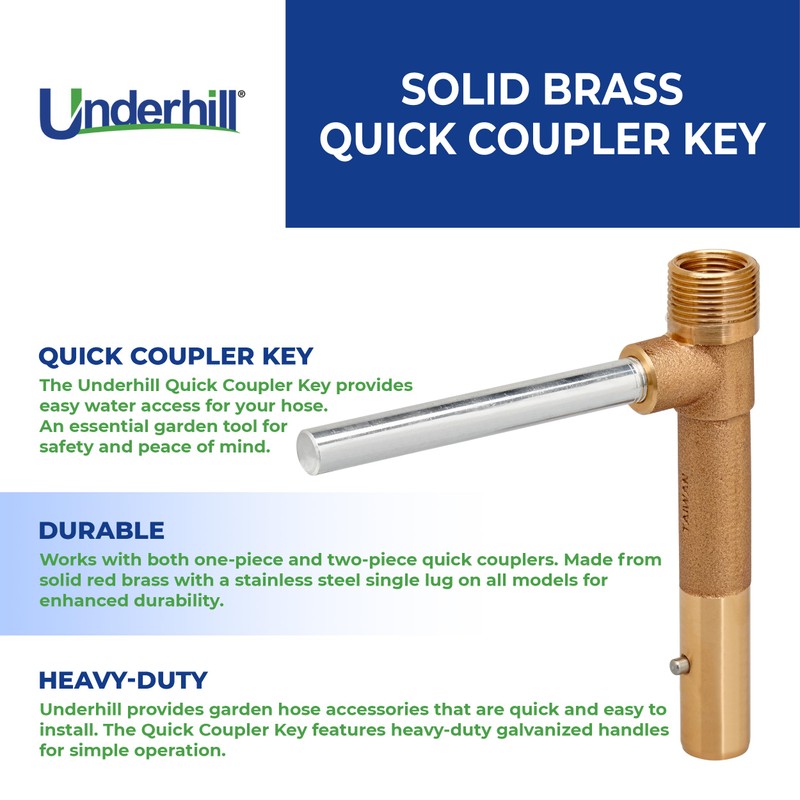 Underhill Quick Coupler Key Tool for Coupler Valve, 3/4-Inch MPT