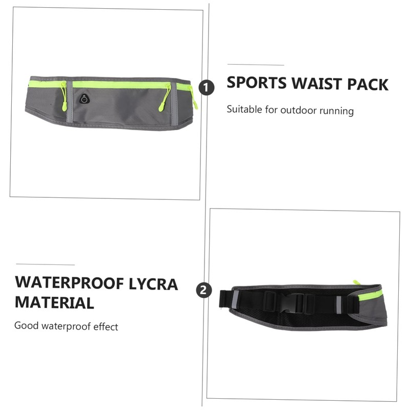 CHILDWEET Material Waist Pack Sports Waist Bag Headphone Access Comfortable