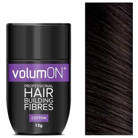 Volumon Professional Hair Building Fibres- Hair Loss Concealer- COTTON- 12g- Get Upto 30 Uses- CHOOSE FROM 8 HAIR SHADES COLOURS (Dark Brown)