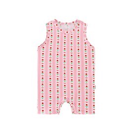 BambooBud Baby Boy Girl Romper Toddler Infant Boys Girls Sleeveless Jumpsuit Clothes Snap Onepiece Outfit Bamboo Viscose, Small Flower, 0-3Months