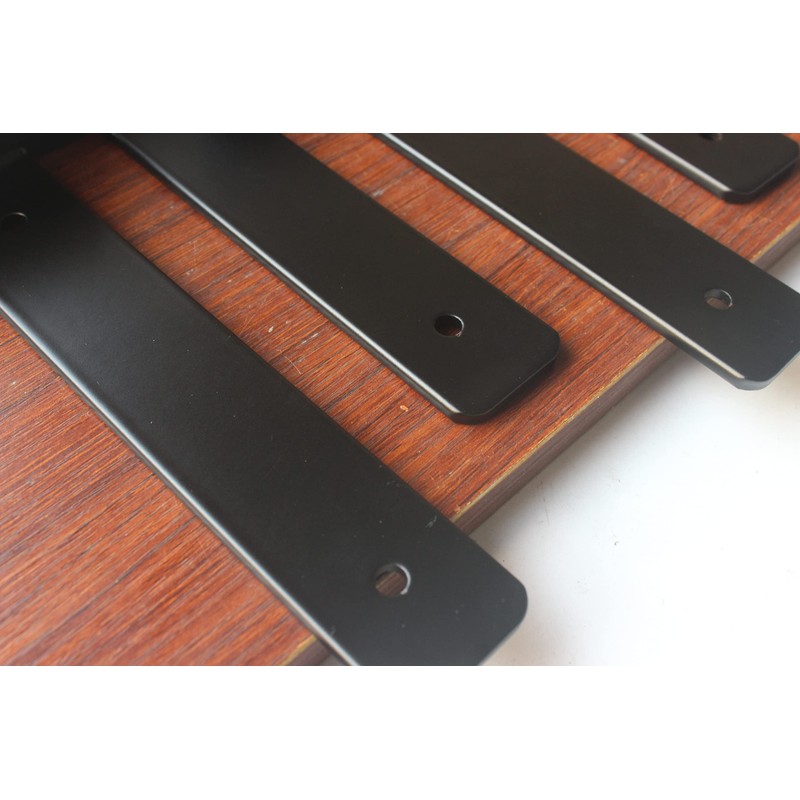 16 Pack - 8 inch Black Hidden L Shelf Bracket