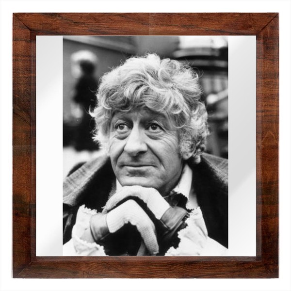 Jon Pertwee - 12X12 Full Color Photo Sign With Hand