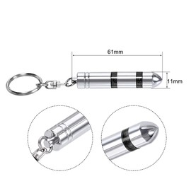 sourcing map Anti-Static Keychain Static Secondary Electricity Discharge ESD Keyring, Surface Chromed, Magnetic Head. (Black,Red,Yellow,Green, 1 Set)