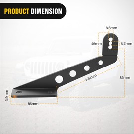 Nilight 2PCS Hood Straight Light Brackets 32 Inch LED Light Bar 2018 2019 2020 2021 2022 2023 Wrangler JL JLU Gladiator JT