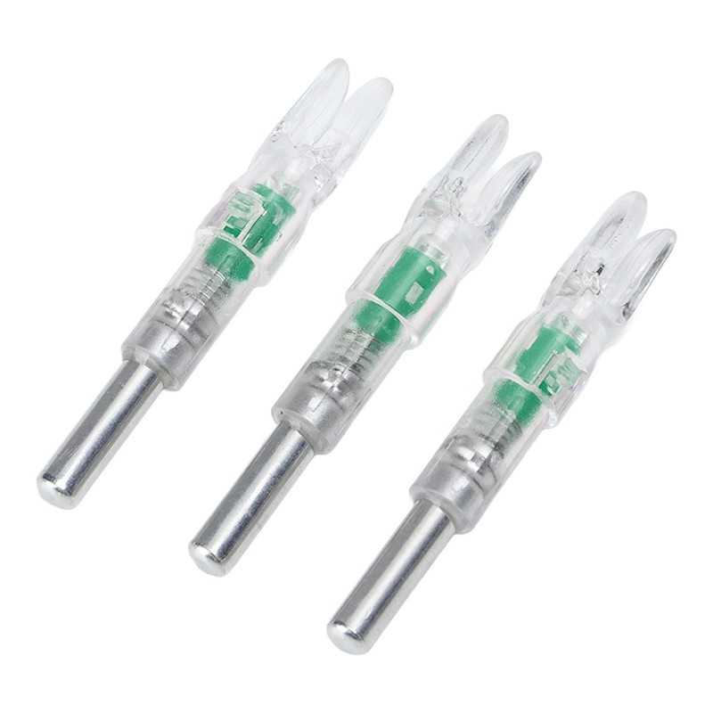 3PCS Archery Lighted Nocks Plastic Automatic with Switch 6.2mm Inner