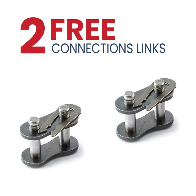 PGN #50 Roller Chain - 10 Feet + 2 Free