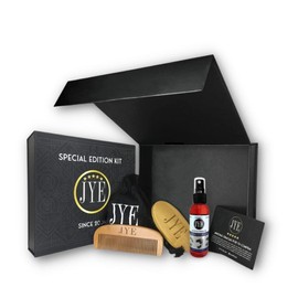 JYE Kit Cuidado de Barba y Bigote, Inlcuye: Aceite de Hidratante y Brillo en tu Barba presentación 60 ml + Peine y Cepillo para barba