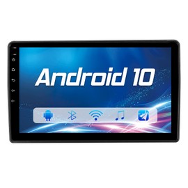 Android Car Stereo, Car Multimedia Player with Apple CarPlay & Android Auto, 10'' HD Touchscreen Car Radio, Bluetooth, USB, SD, AM/FM Receiver, Steering Wheel Control, fits for Jeep/Dodge/Chrysler