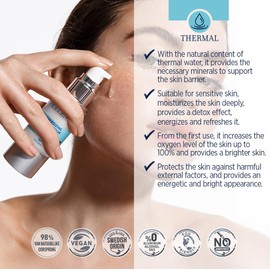 Celenes by Sweden Thermal Energizing Detox Serum 3-in-1 - Hyaluronic Acid, Red Algae & Natural Thermal Water for Hydration and Protection - Suitable for Sensitive Skin - 30ml