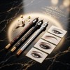 3‑Pack Black Eyebrow & Eyeliner Pencils with Sharpener – Waterproof,