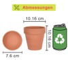 vensovo 4 Inch Terracotta Plant Pots with Saucer - 6