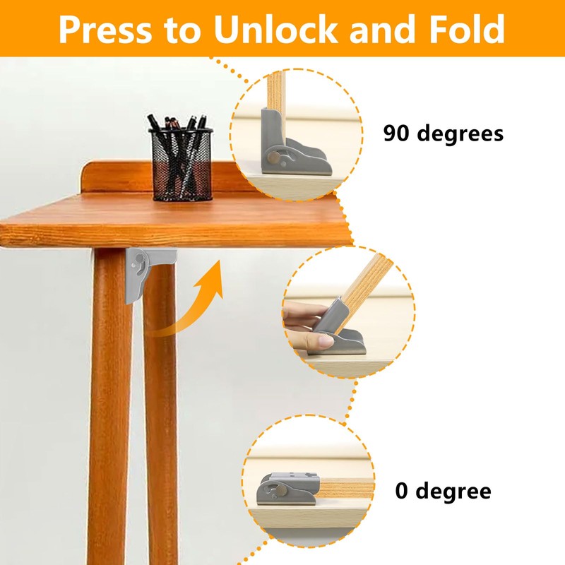 Pack of 4 Folding Hinges 90 Degree Hinges Folding Folding