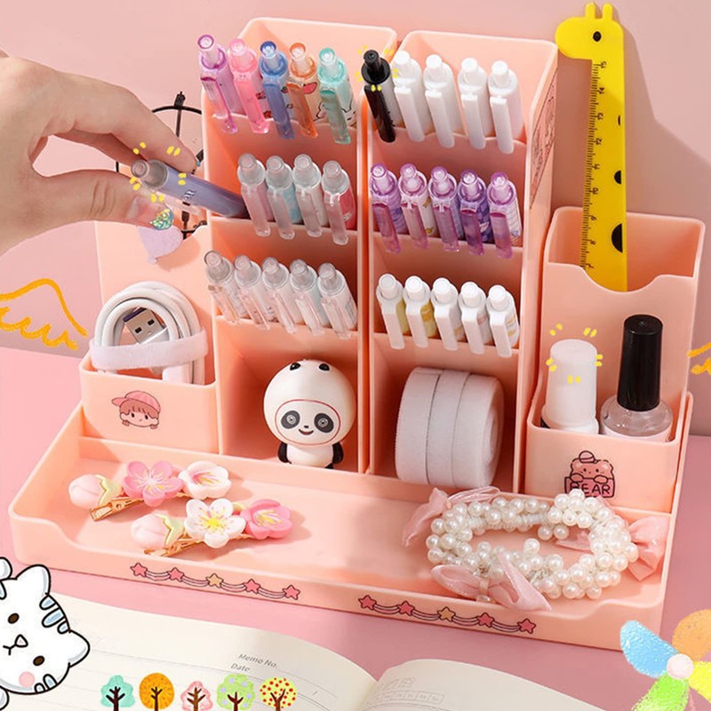 TWBEST Desk Organiser, Pack of 5 Free Combinable Pen Box